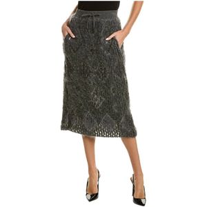 Brunello Cucinelli, Dames, Rokken, Grijs, Maat: M