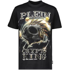 Philipp Plein, Heren, Tops, Zwart, Maat: S Katoen,