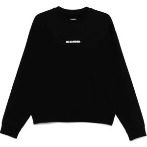 Jil Sander, Heren, Sweatshirts & Hoodies, Zwart, Maat: S Katoen,