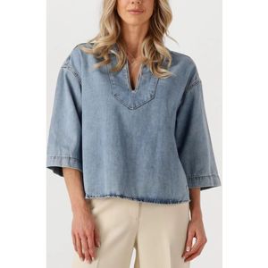 MOS Mosh, Dames, Blouses & Shirts, Blauw, Maat: M