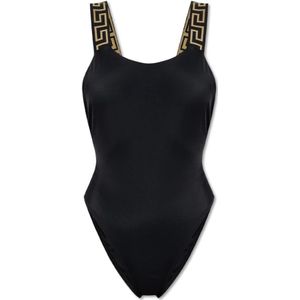 Versace, Dames, Badkleding, Zwart, Maat: S Polyamide,