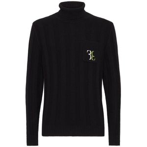 Billionaire - Wool Turtle Neck LS Double B - Coltrui - Zwart - 100% Scheerwol