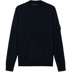 Stone Island, Heren, Truien, Blauw, Maat: L Wol,