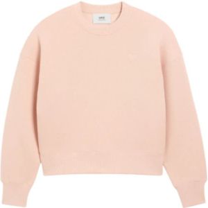 Ami Paris, Dames, Sweatshirts & Hoodies, Roze, Maat: M Katoen,