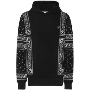 Philipp Plein, Heren, Sweatshirts & Hoodies, Zwart, Maat: S Katoen,