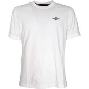 Aeronautica Militare, Heren, Tops, Wit, Maat: 2XL Katoen,