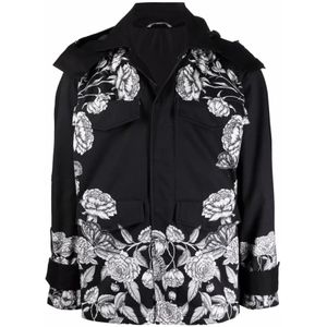 Valentino, Heren, Jassen, Zwart, Maat: S Katoen,