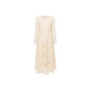 Zimmermann Elegante Kant Midi Jurk , Beige , Dames , Maat: M