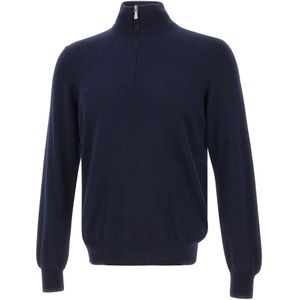 Gran Sasso, Heren, Truien, Blauw, Maat: M Leer,