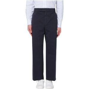 Thom Browne, Heren, Broeken, Blauw, Maat: M Katoen,