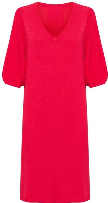 Cream - Korte Gebreide Jurk - Rood - Dames