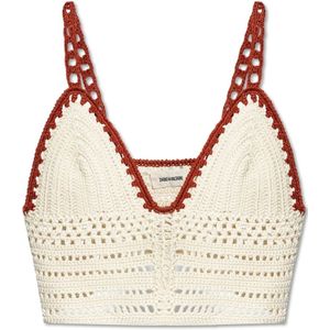 Zadig & Voltaire, Dames, Tops, Beige, Maat: Xs/S Katoen,