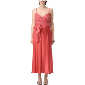 Alberta Ferretti, Dames, Jurken, Paars, Maat: S Satijn,