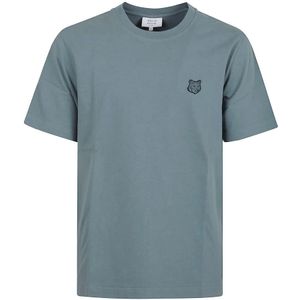 Maison Kitsuné, Heren, Tops, Blauw, Maat: M Katoen,