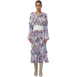 Iro, Dames, Jurken, Paars, Maat: XS Chiffon,