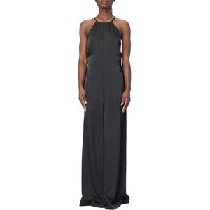 Simona Corsellini, Dames, Jumpsuits & Playsuits, Zwart, Maat: S Satijn,