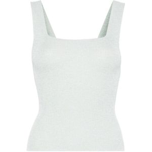 Twinset, Dames, Tops, Blauw, Maat: L Linnen,