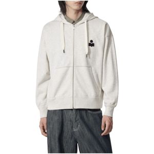 Isabel Marant, Heren, Sweatshirts & Hoodies, Beige, Maat: XL Katoen,