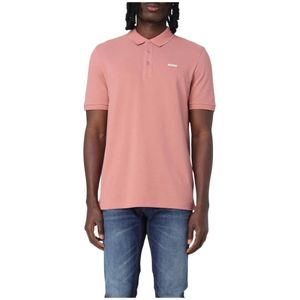 Hugo - Cotton Polo Shirt - Roze - Heren - Katoen