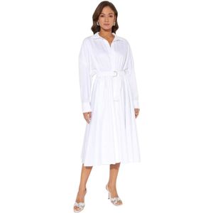 Norma Kamali, Dames, Jurken, Wit, Maat: XS Katoen,