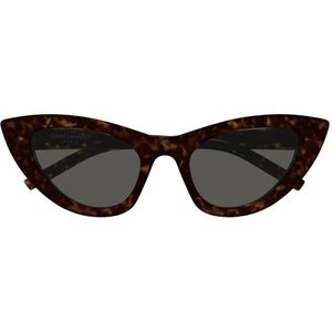 Saint Laurent - New Wave SL 213 Lily 016 - Acetaat Montuur - Bruin - Cat-eye Vorm