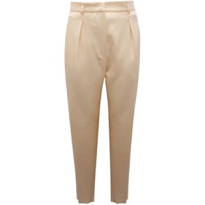 Max Mara, Dames, Broeken, Beige, Maat: 2XS