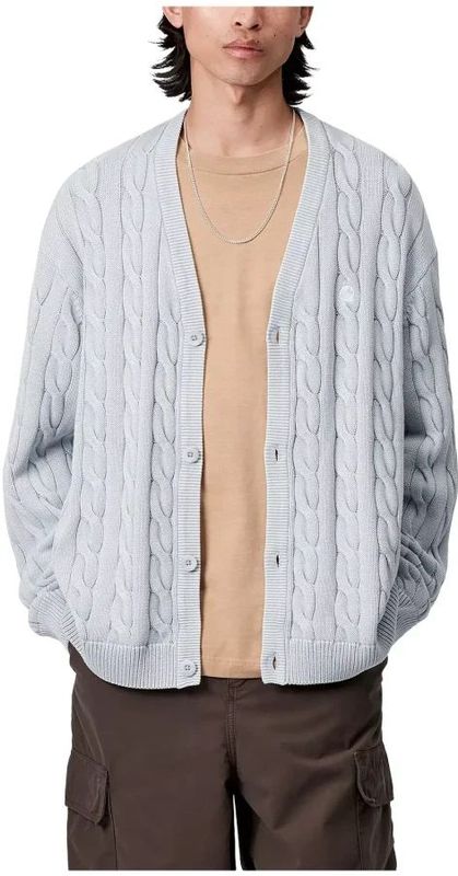 Carhartt WIP - Carter - Cardigan - Blauw - Katoen - Klassieke Stijl