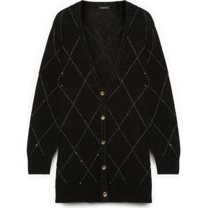 Fiorella Rubino, Dames, Truien, Zwart, Maat: XS Wol,