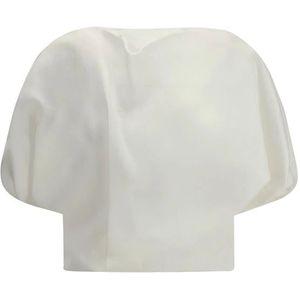 Khaite, Dames, Blouses & Shirts, Wit, Maat: S Zijde,