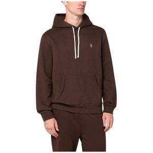 Polo Ralph Lauren, Heren, Sweatshirts & Hoodies, Bruin, Maat: M Katoen,