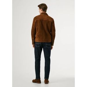 Pepe Jeans, Heren, Jassen, Bruin, Maat: 2XL Leer,