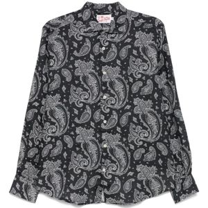 MC2 Saint Barth, Heren, Overhemden, Veelkleurig, Maat: L Linnen,