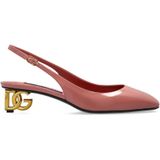 Dolce & Gabbana - Schoenen - Roze - Leren Slingback Pumps