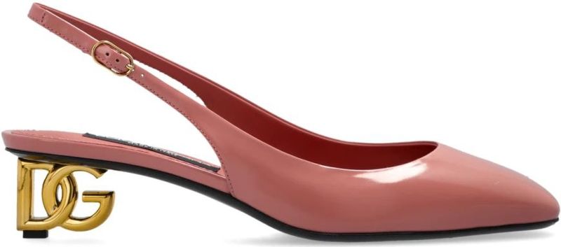 Dolce & Gabbana - Schoenen - Roze - Leren Slingback Pumps