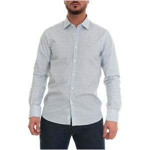 Canali, Heren, Overhemden, Blauw, Maat: 2XL Katoen,