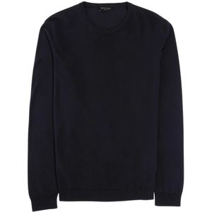 Roberto Collina, Heren, Truien, Blauw, Maat: XL Katoen,