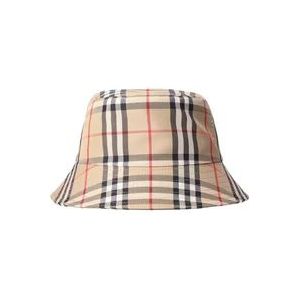 Burberry Vintage Check Emmer hoed , Beige , Dames , Maat: XS