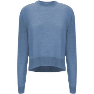 Jil Sander, Dames, Truien, Blauw, Maat: S Zijde,