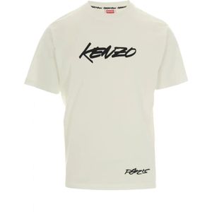 Kenzo - Urban Grafisch Logo T-Shirt - Wit - Heren - Katoen