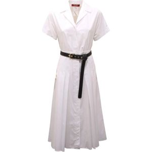 Max Mara, Dames, Jurken, Wit, Maat: XS Katoen,
