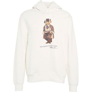 Polo Ralph Lauren, Heren, Sweatshirts & Hoodies, Wit, Maat: M Katoen,