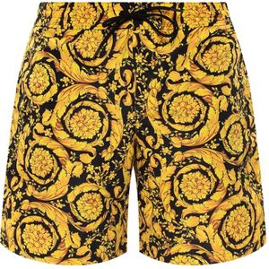 Versace, Heren, Badkleding, Geel, Maat: M Poliester,