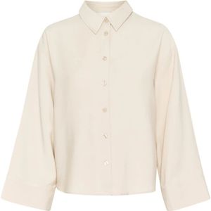 My Essential Wardrobe, Dames, Blouses & Shirts, Beige, Maat: 2XL