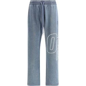 Off White, Heren, Broeken, Blauw, Maat: M Katoen,