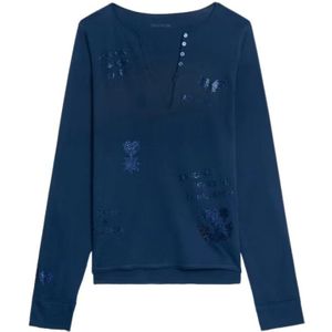 Zadig & Voltaire, Dames, Tops, Blauw, Maat: M