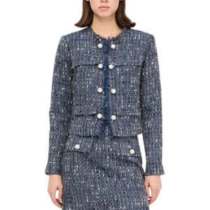 Liu Jo, Dames, Jassen, Blauw, Maat: S Tweed,