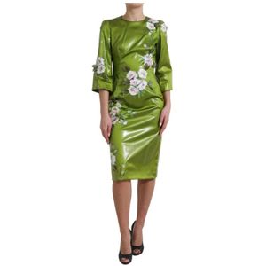Dolce & Gabbana - Midi Sheath Jurk - Veelkleurig - Zijde