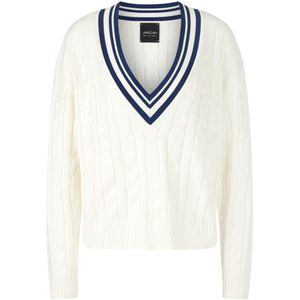 Marc Cain, Dames, Truien, Wit, Maat: L Katoen,