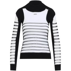 Jean Paul Gaultier, Dames, Truien, Zwart, Maat: S Polyamide,