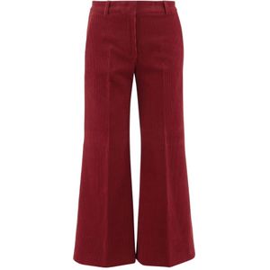 QL2 Quelledue, Dames, Broeken, Rood, Maat: 2XS Katoen,